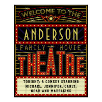 Movie Theater Marquee Zuhause Cinema | INDIVIDUELL