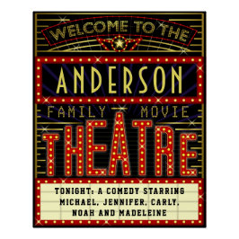 Movie Theater Marquee Zuhause Cinema | INDIVIDUELL Poster