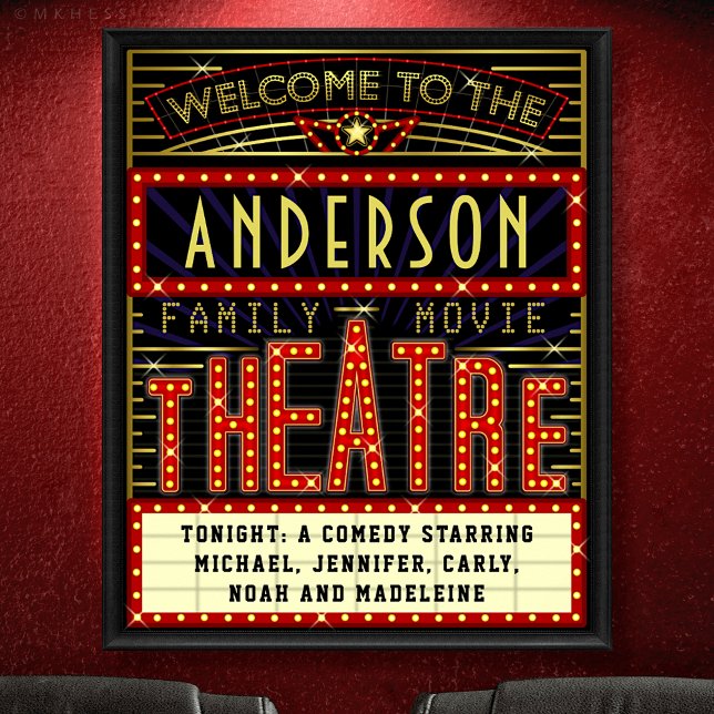 Movie Theater Marquee Zuhause Cinema | INDIVIDUELL Poster (Von Creator hochgeladen)