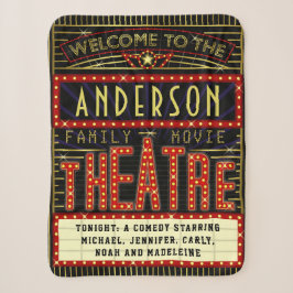 Movie Theater Marquee Zuhause Cinema | Individuell Sherpadecke