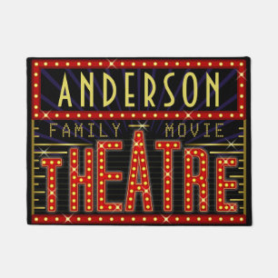 Movie Theater Marquee Zuhause Cinema Individuelle Fußmatte