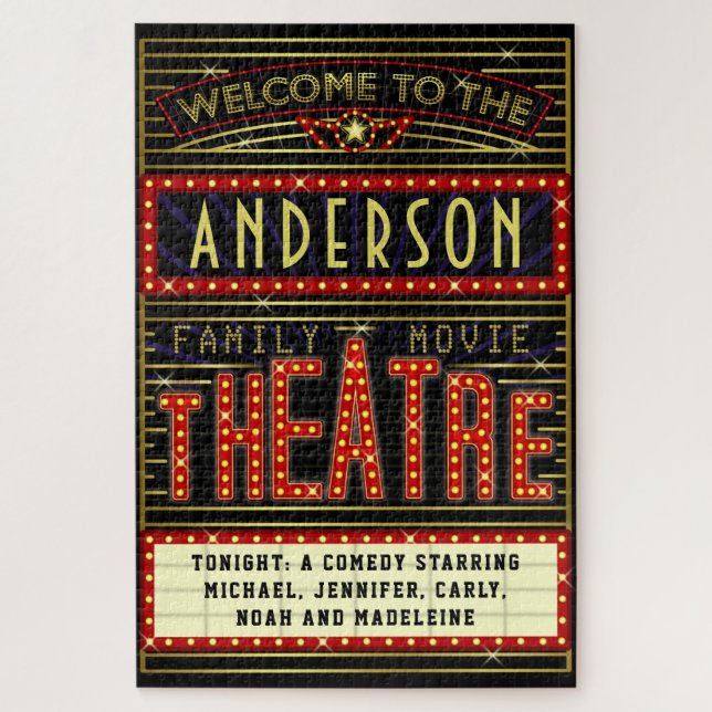 Movie Theater Marquee Zuhause Cinema | Name 20 x 3 (Vertikal)