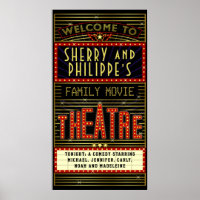 Movie Theater Marquee Zuhause Cinema | Name Long V