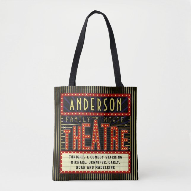Movie Theater Marquee Zuhause Cinema Personalisier Tasche (Vorderseite)