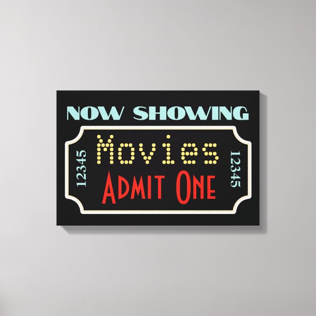 Movie Theater Ticket Cinema - Museo Cantonale d'Ar Leinwanddruck (Vorderseite)