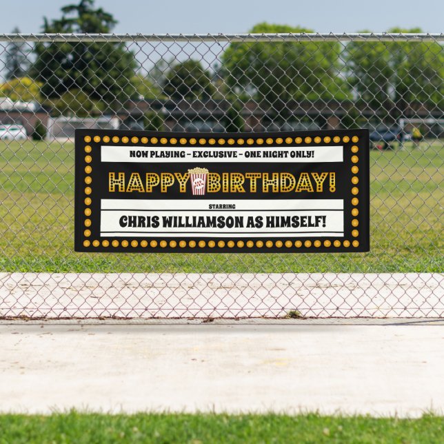 Movie Theme Birthday Banner (Insitu)