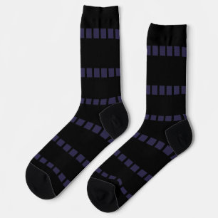 MOVIERSTRECKE TIEFE LILA UND SCHWARZE Crew Socken