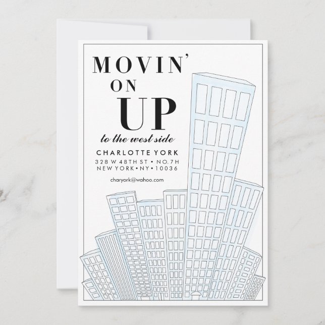 Movin' On Up Faire-part Moving (Devant)