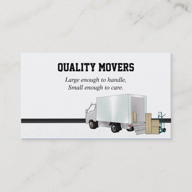 Moving Company, Carte de visite (Devant)