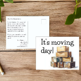 Moving Day Herzlichen Glückwunsch Postkarte