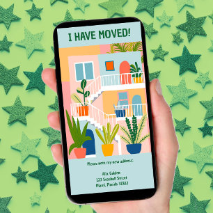 Moving Faire-part Nouveau Appartement Carte sans a