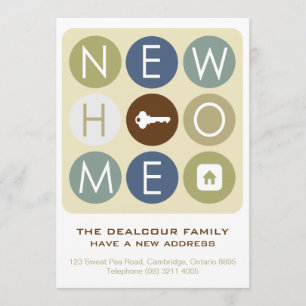 Moving House Faire-part - Typographie rétro