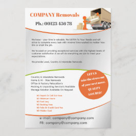 Moving/ Removals Service Flyer Template Einladung