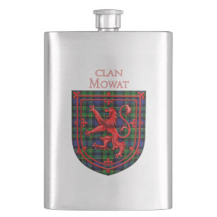 Mowat Tartan Scottish Kariert Lion Rampant Flachmann