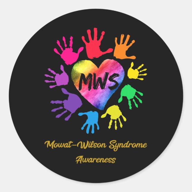 Mowat-Wilson-Syndrom Runder Aufkleber (Vorderseite)