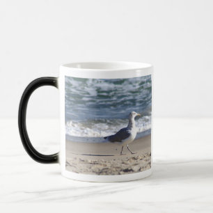 Möwe am Strand Becher Verwandlungstasse