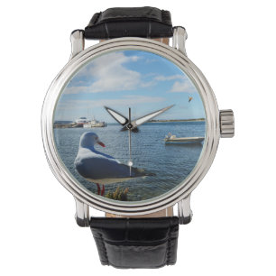 Möwe, Boote und Ozean, Armbanduhr
