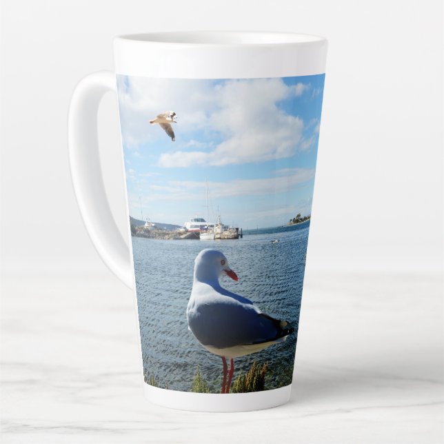 Möwe, Boote und Ozean, Milchtasse (Linke Ecke)