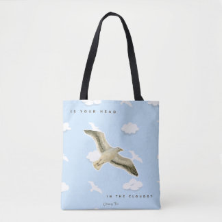 Möwe in den Wolken Aquarell Tasche