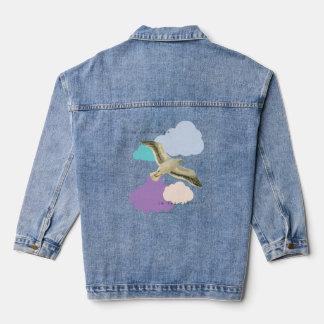 Möwe in den Wolken Jeansjacke