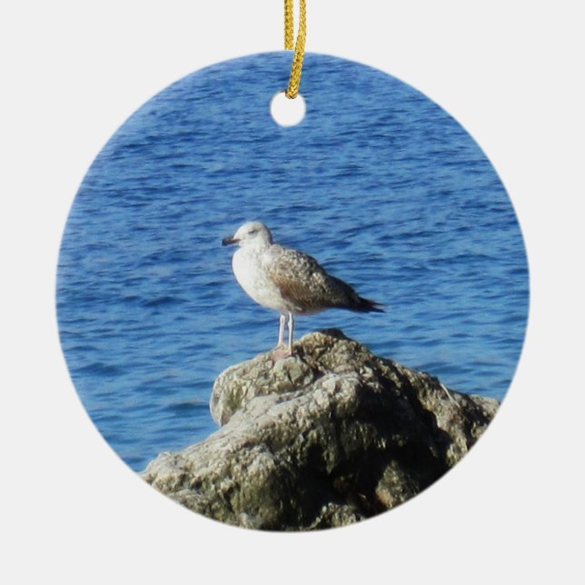 Möwe Keramik Ornament (Vorne)