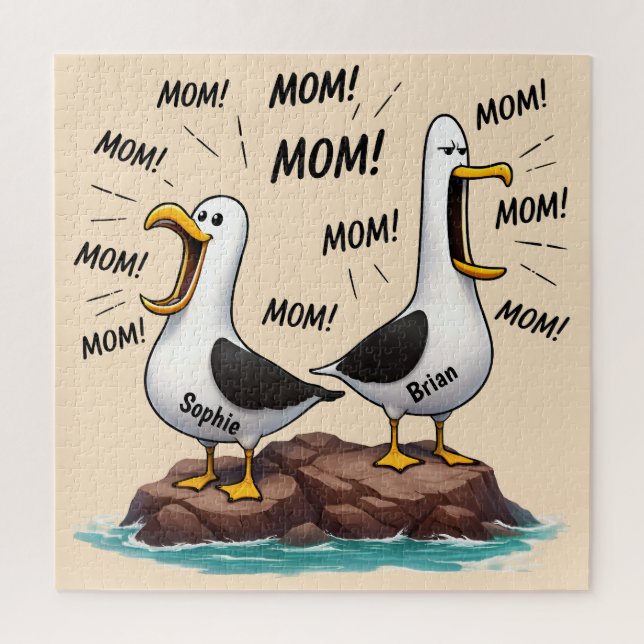 Möwe Mama Lustig Personalisiert (Vertikal)