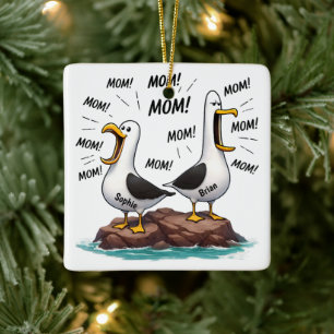 Möwe Mama Lustig Personalisiert Keramikornament