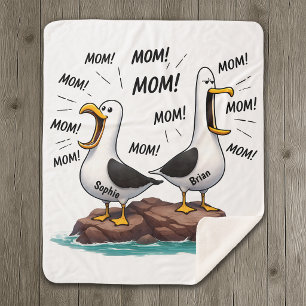 Möwe Mama Lustig Personalisiert Sherpadecke