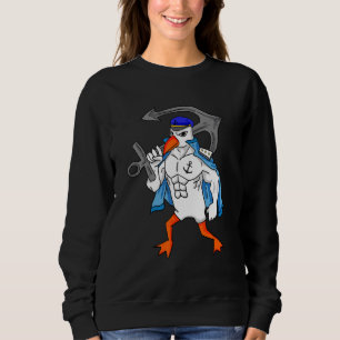 Möwe Norden Ankerplatte Deutsches Fitness Bodybuil Sweatshirt