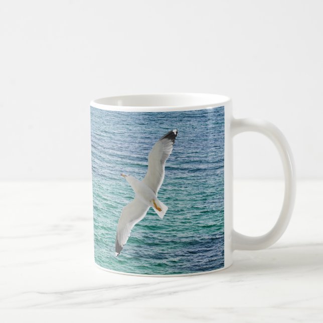 Möwe über dem Meer Kaffeetasse (Rechts)