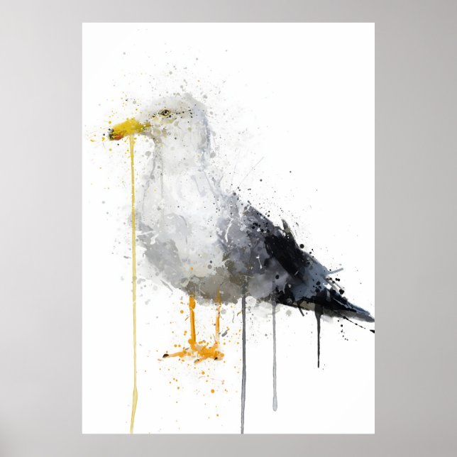 Möwe Vogel Poster (Vorne)