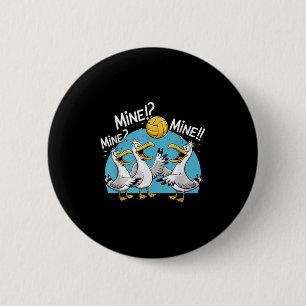 Möwe Volleyball Mine Mine Strand Vogel Ozean Liebe Button