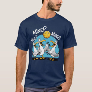 Möwe Volleyball Mine Mine Strand Vogel Ozean Liebe T-Shirt