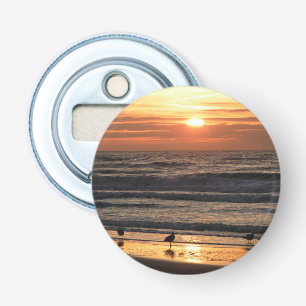 Möwen am Meer bei Sonnenuntergang Flaschenöffner