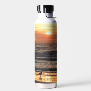 Möwen am Meer bei Sonnenuntergang Trinkflasche