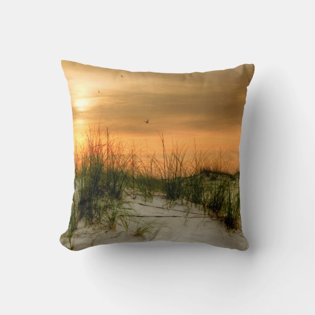 Möwen bei Sonnenaufgang Kissen (Vorderseite)
