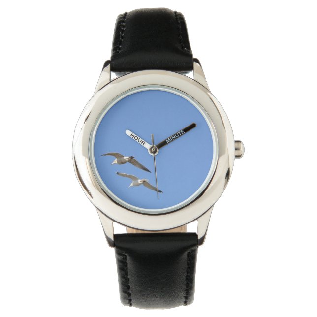 Möwen, die hoch fliegen - armbanduhr (Vorderseite)