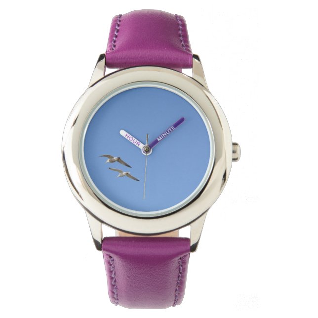 Möwen, die hoch fliegen - armbanduhr (Vorderseite)
