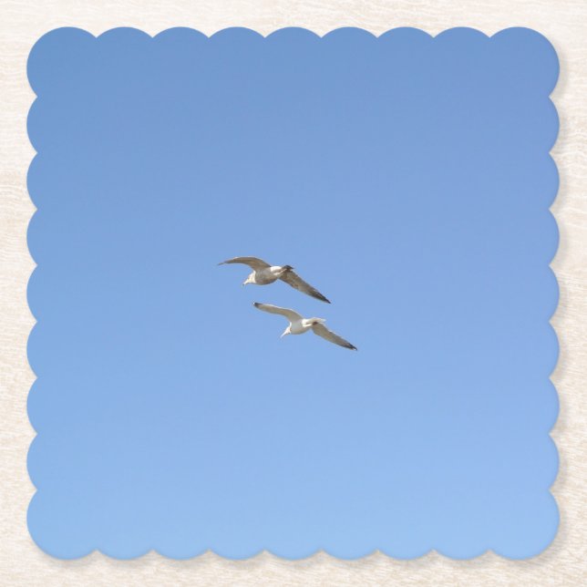 Möwen, die hoch fliegen - untersetzer (Vorderseite)