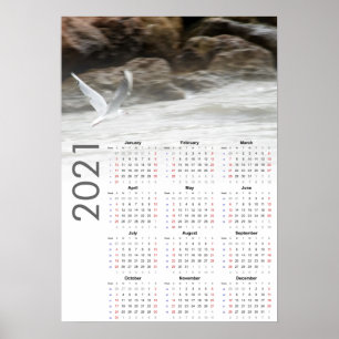Möwen-Kalender 2021 Poster - Sonntag zuerst