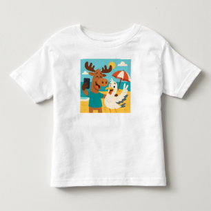 Möwen-Selfie – Lustiges Strand-T-Shirt für Kinder Kleinkind T-shirt