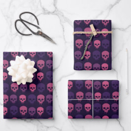 Möwen tropfen in rosa und Lila Geschenkpapier Set