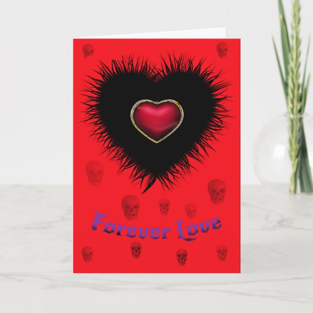 Möwen und Herzen Valentines Karte (Vorderseite)
