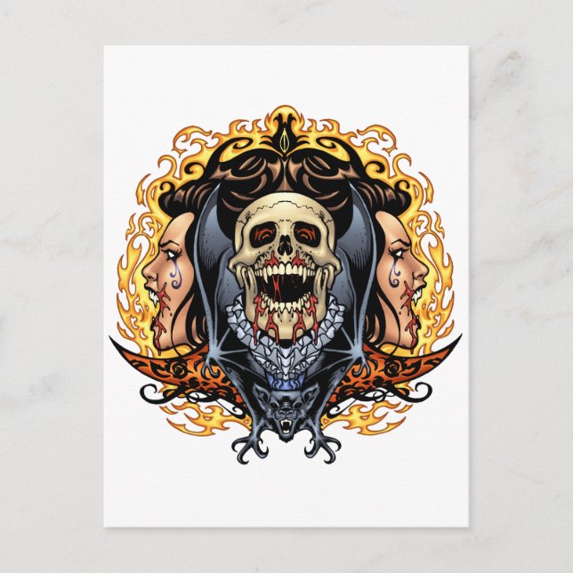 Möwen, Vampire und Fledermäuse, die von Al Rio ind Postkarte (Vorderseite)