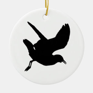 Möwensilhouette Keramik Ornament