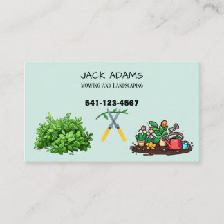 Mowing and Landscaping Business Card Visitenkarte