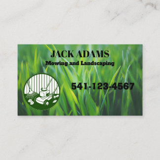 Mowing and Landscaping Business Card Visitenkarte