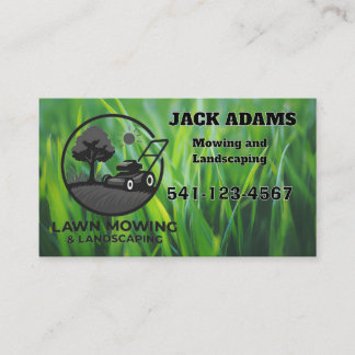 Mowing and Landscaping Business Card Visitenkarte