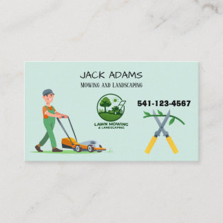 Mowing and Landscaping Business Card Visitenkarte