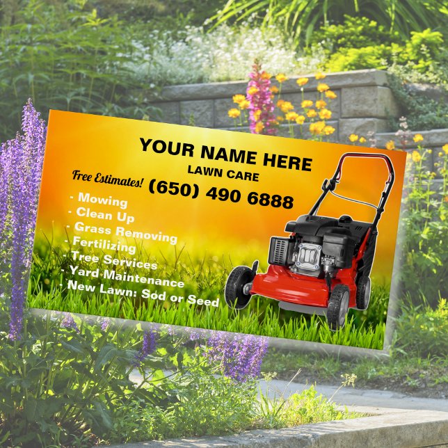 Mowing Service Business Card Lawn Care (Von Creator hochgeladen)